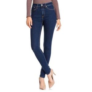 Rag & Bone High Rise Skinny Dark Wash Jeans